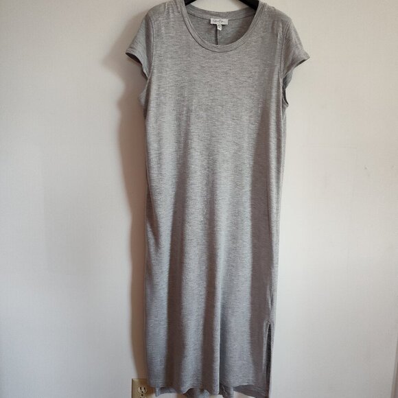 Ladies SZ XL Jessica Simpson Grey Midi Dress - Picture 1 of 3